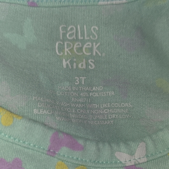 Falls Creek Mint Butterfly Print Casual Dress - Picture 2 of 4